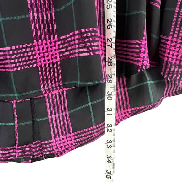 Torrid Shirt Womens 4XL Black Pink Plaid Short Sleeve Button Back Top Plus Size - Picture 10 of 15